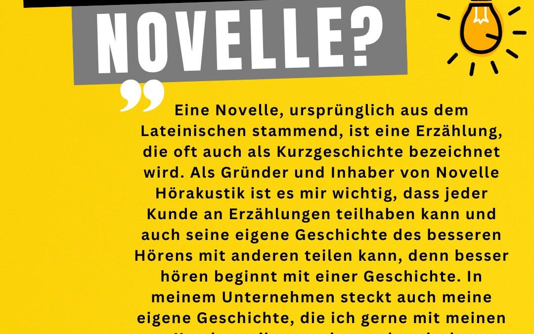 Was bedeutet eigentlich Novelle?