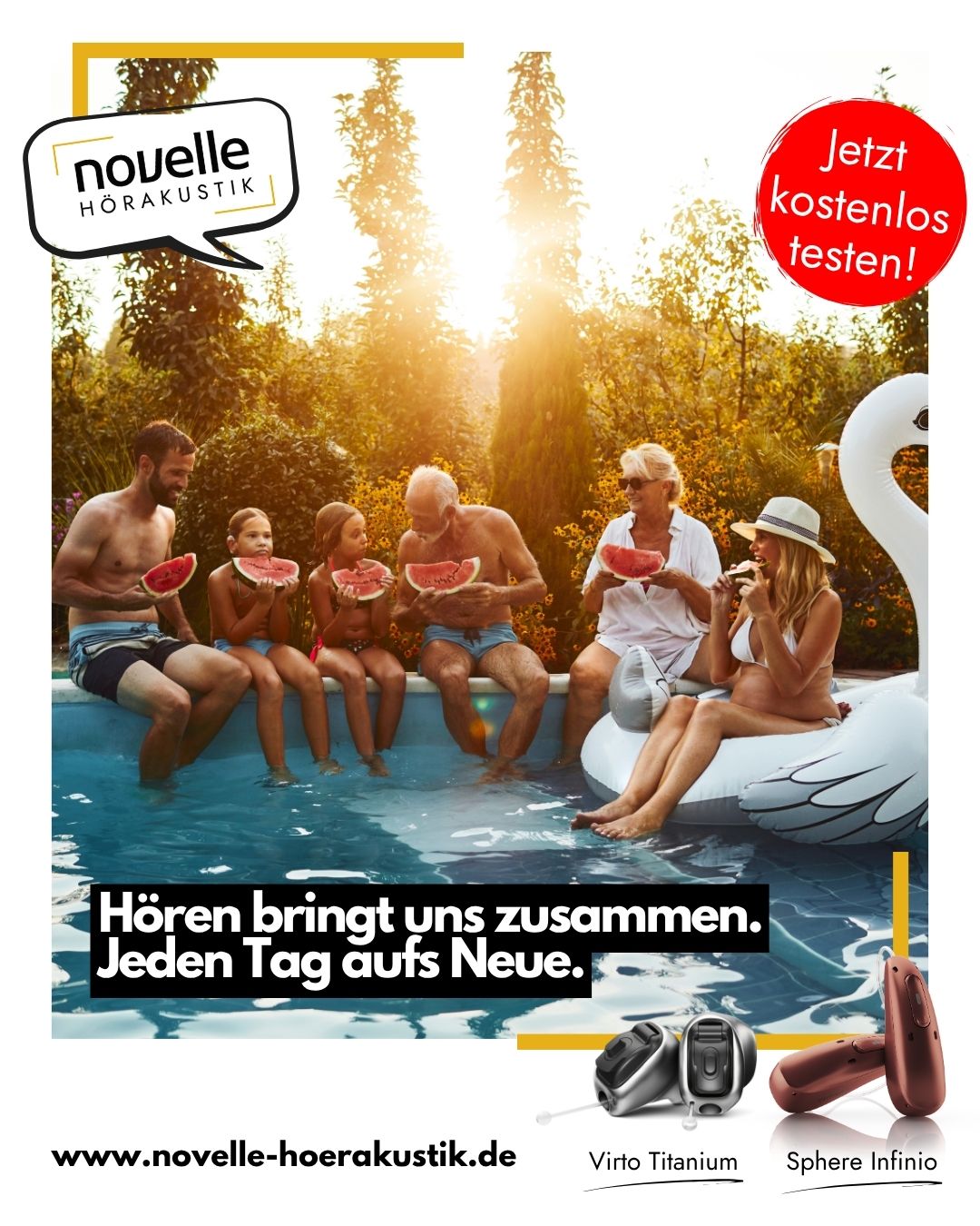 Hören bringt uns zusammen. Jeden Tag aufs Neue. - Novelle Hörakustik in Singen - HörgerÀte in Singen Hören bringt uns zusammen. Jeden Tag aufs Neue. - Novelle Hörakustik in Singen - HörgerÀte in Singen