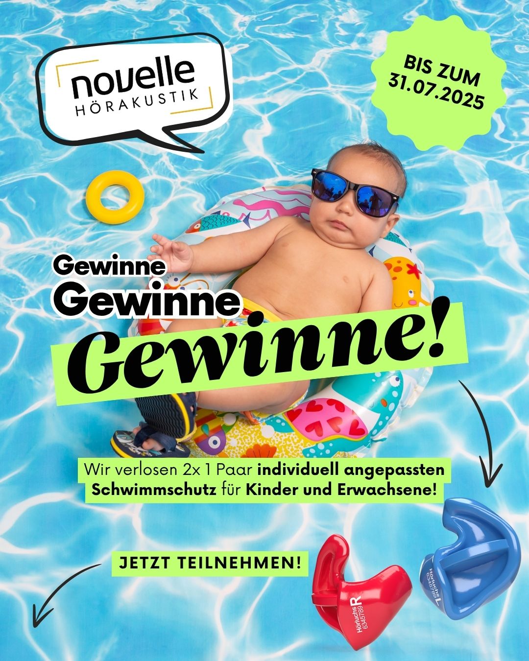 Gewinnspiel Schwimmschutz Novelle Hörakustik in Singen - Hörgeräte Singen Gewinnspiel Schwimmschutz Novelle Hörakustik in Singen - Hörgeräte Singen