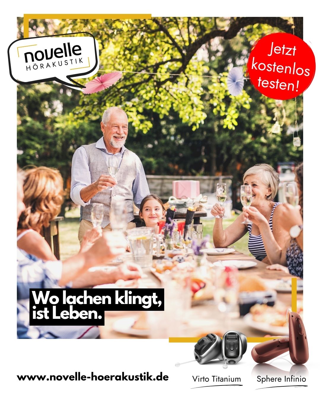 Wo lachen klingt, ist Leben. - Novelle Hörakustik - Hörgeräte in Singen