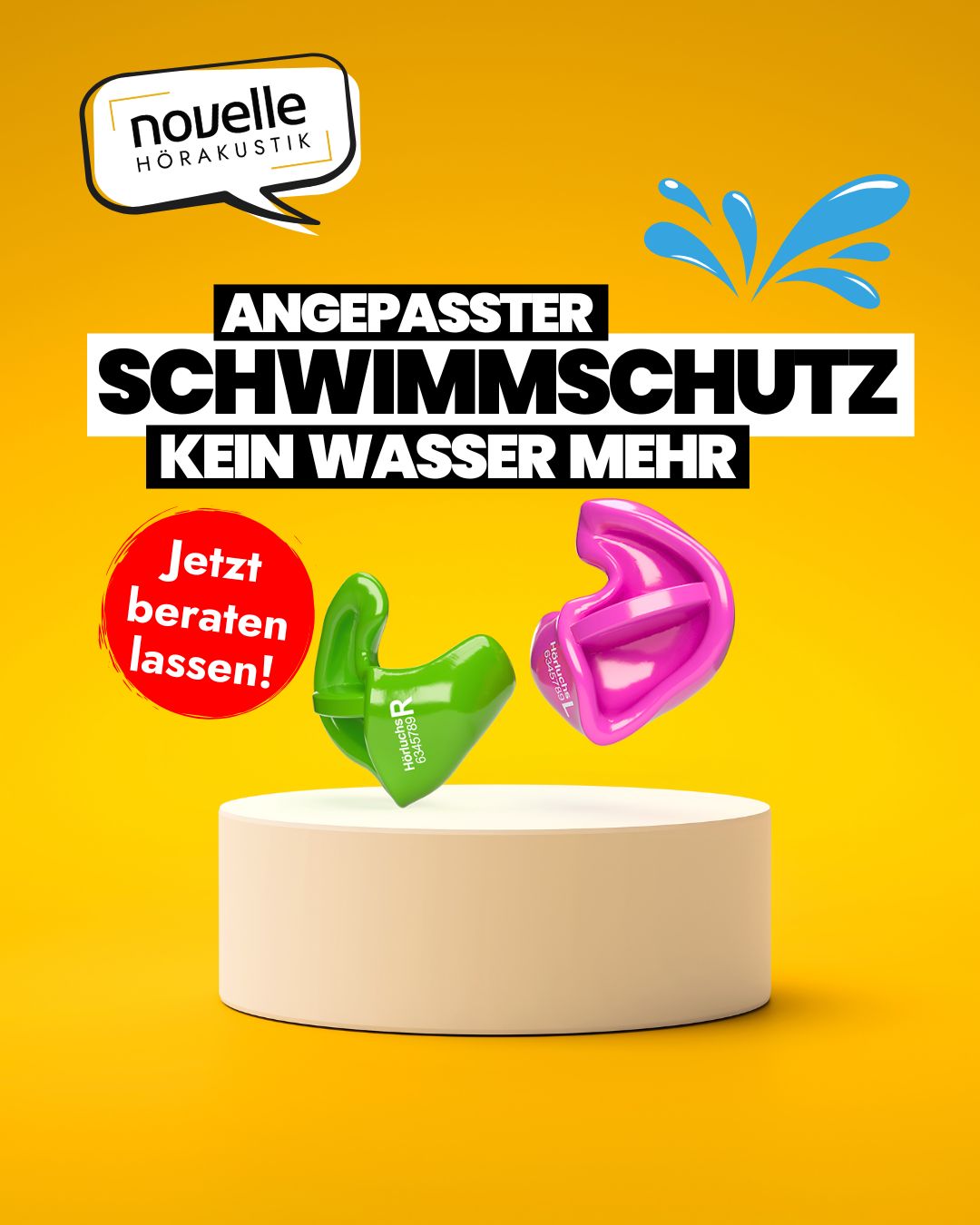 Novelle Hörakustik in Singen Hörgeräte in Singen - Schwimmschutz