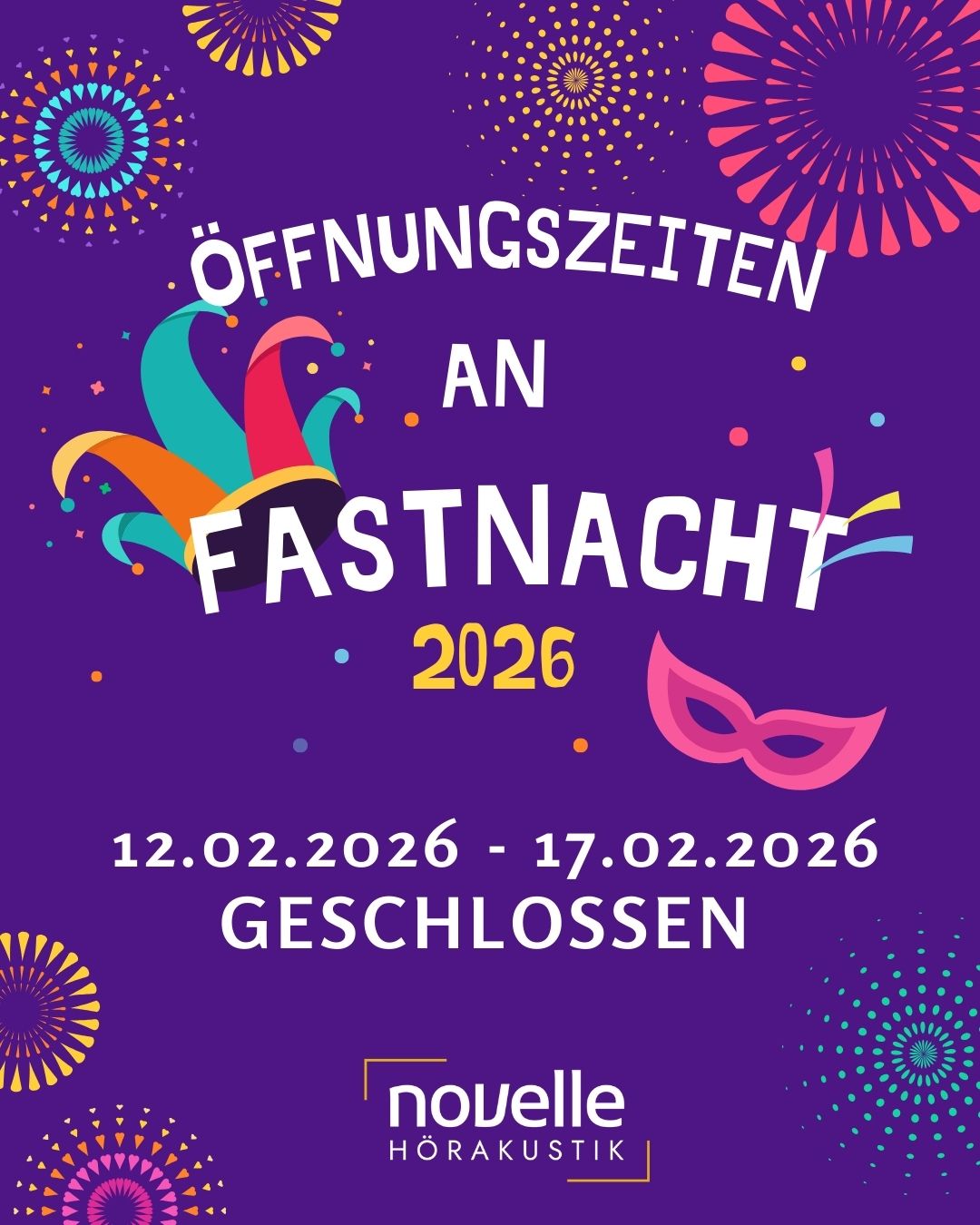 Novelle Hörakustik Singen - Öffnungszeiten an Fastnacht - Soziale Netzwerke