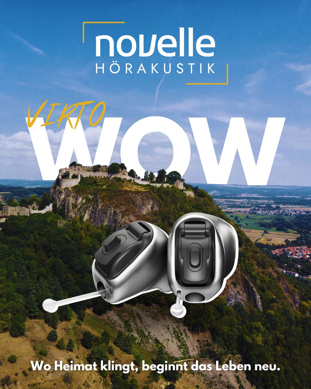 Novelle Hörakustik in Singen Hörgeräte in Singen am Hohentwiel - Virto Titanium Infinio - In dem Ohr Hörgeräte - WOW