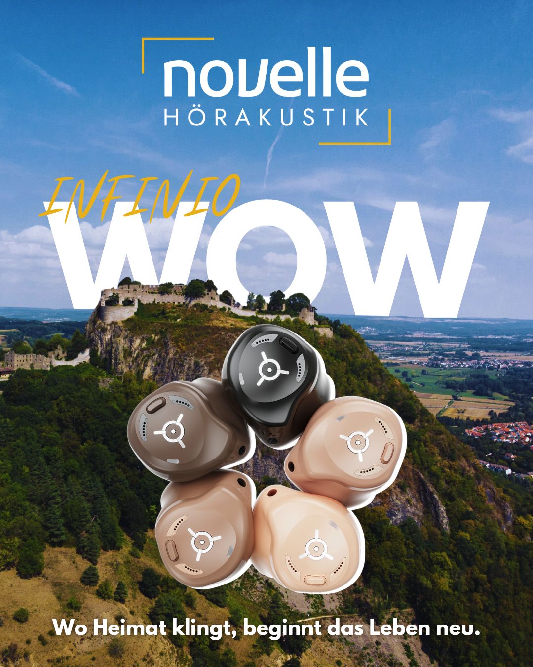 Novelle Hörakustik in Singen Hörgeräte in Singen am Hohentwiel - Virto Infinio R - In dem Ohr Hörgeräte - WOW
