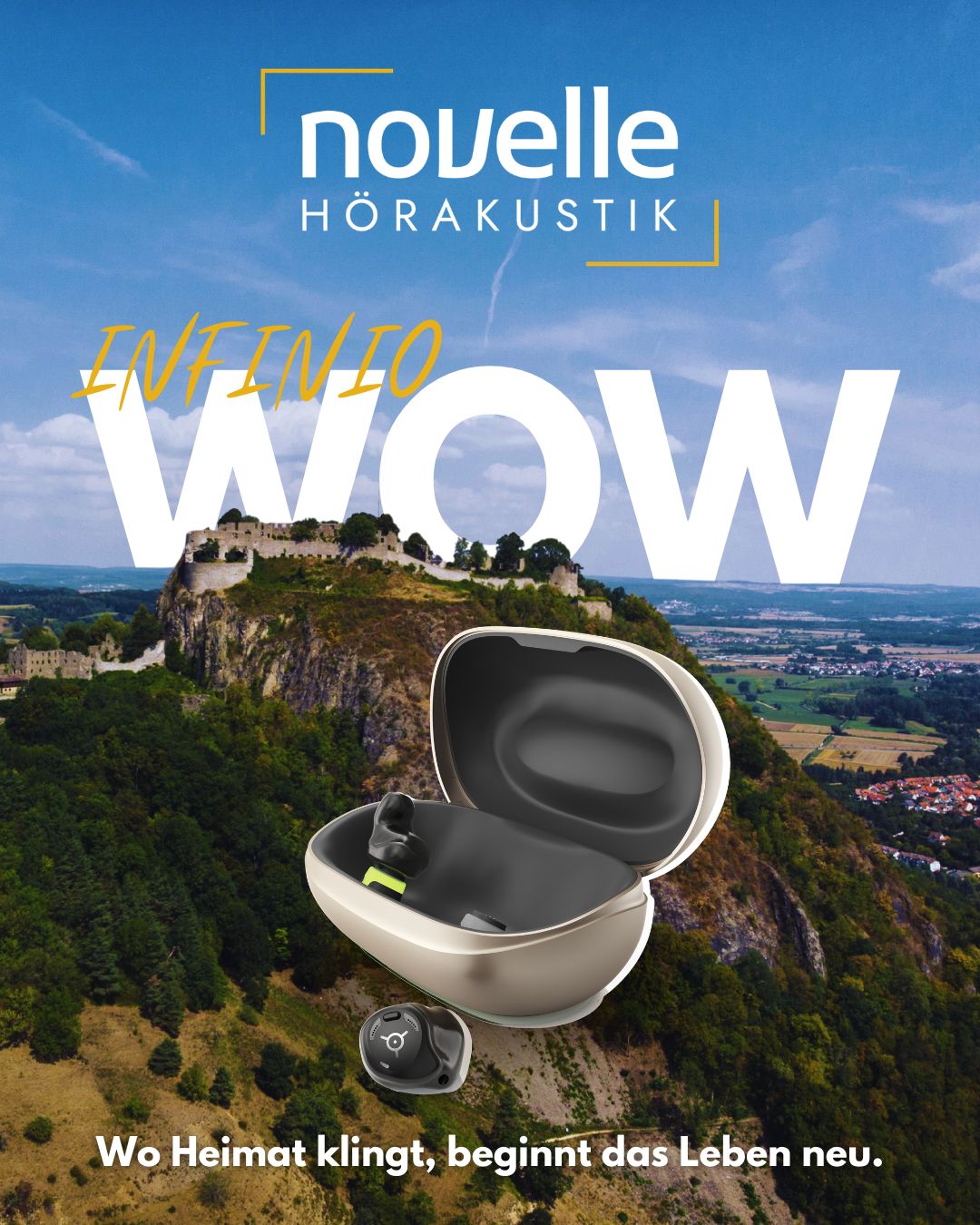 Novelle Hörakustik in Singen Hörgeräte in Singen am Hohentwiel - Virto Infinio R - In dem Ohr Hörgeräte - WOW
